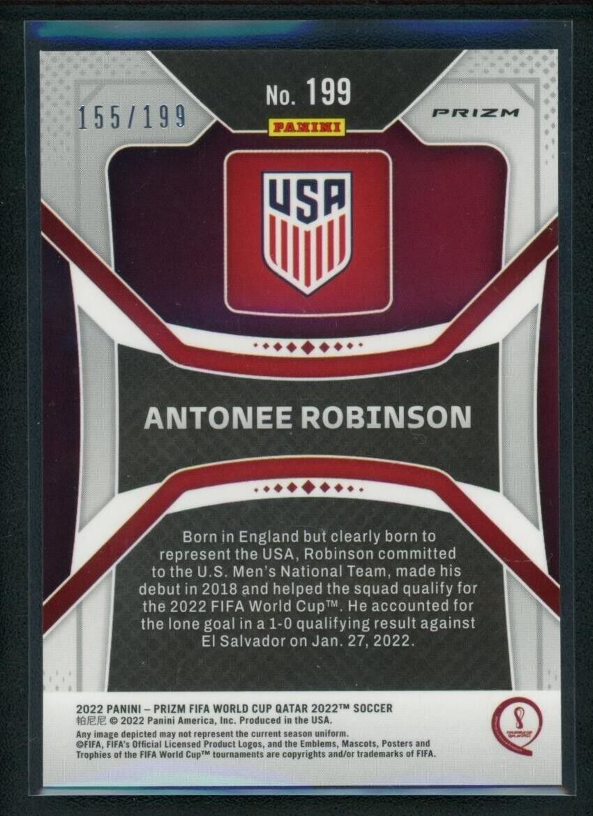 2022 ANTONEE ROBINSON /199 PANINI PRIZM FIFA WORLD CUP QATAR 2022