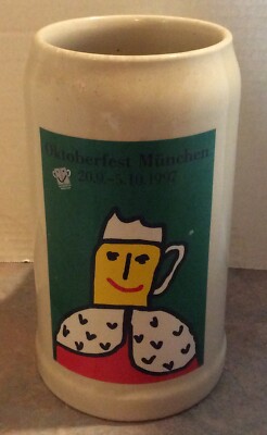 1997 Oktoberfest Munchen Rastal 1L Beer Stein Mug Munich Germany - Signed
