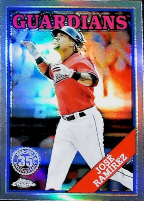 2023 Topps CHROME REFRACTOR 1988 VARIATION 88BC-17 JOSE RAMIREZ GUARDIANS