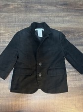 Janie and Jack Velvet Blazer  Boy 6-12 Mo Jacket Holiday Wedding EXC Black