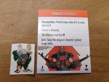 =HeroClix Marvel HAMMER OF THOR Ambidextrous F001 Feat Card =