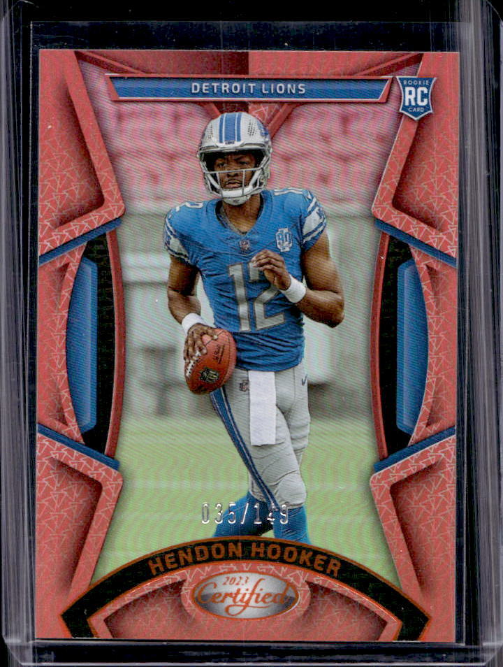 2023 Panini Certified Hendon Hooker Rookie RC Orange Mirror #035/149 Lions