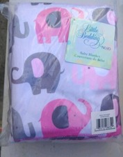 Little Bedding "Elephant Time" Pink Baby Blanket by NOJO