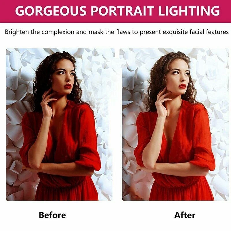 10" LED Ring Light with Stand Photographic Selfie Studio Tripod for Smartphone - Image 4 of 4