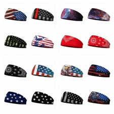 Sweatband Paisley Head Band Sweat Bands HairBand Yoga Moisture Wicking Men Women