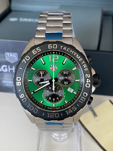 Reloj para hombre Tag Heuer 43 mm Fórmula 1 esfera verde cronógrafo cuarzo CAZ101AP.BA0842 - Imagen 3 de 10