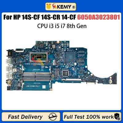 6050A3023801 For HP 14S-CF 14S-CR 14-CF Motherboard With CPU i3 i5 i7 8th Gen