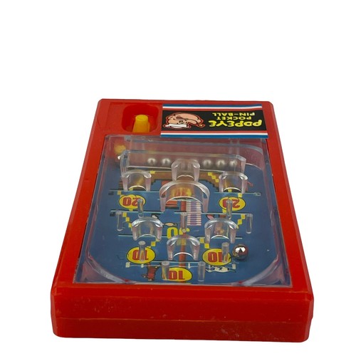 Vintage POPEYE Pocket Pin-ball Game 1970s metal balls Hong Kong - Picture 5 of 9