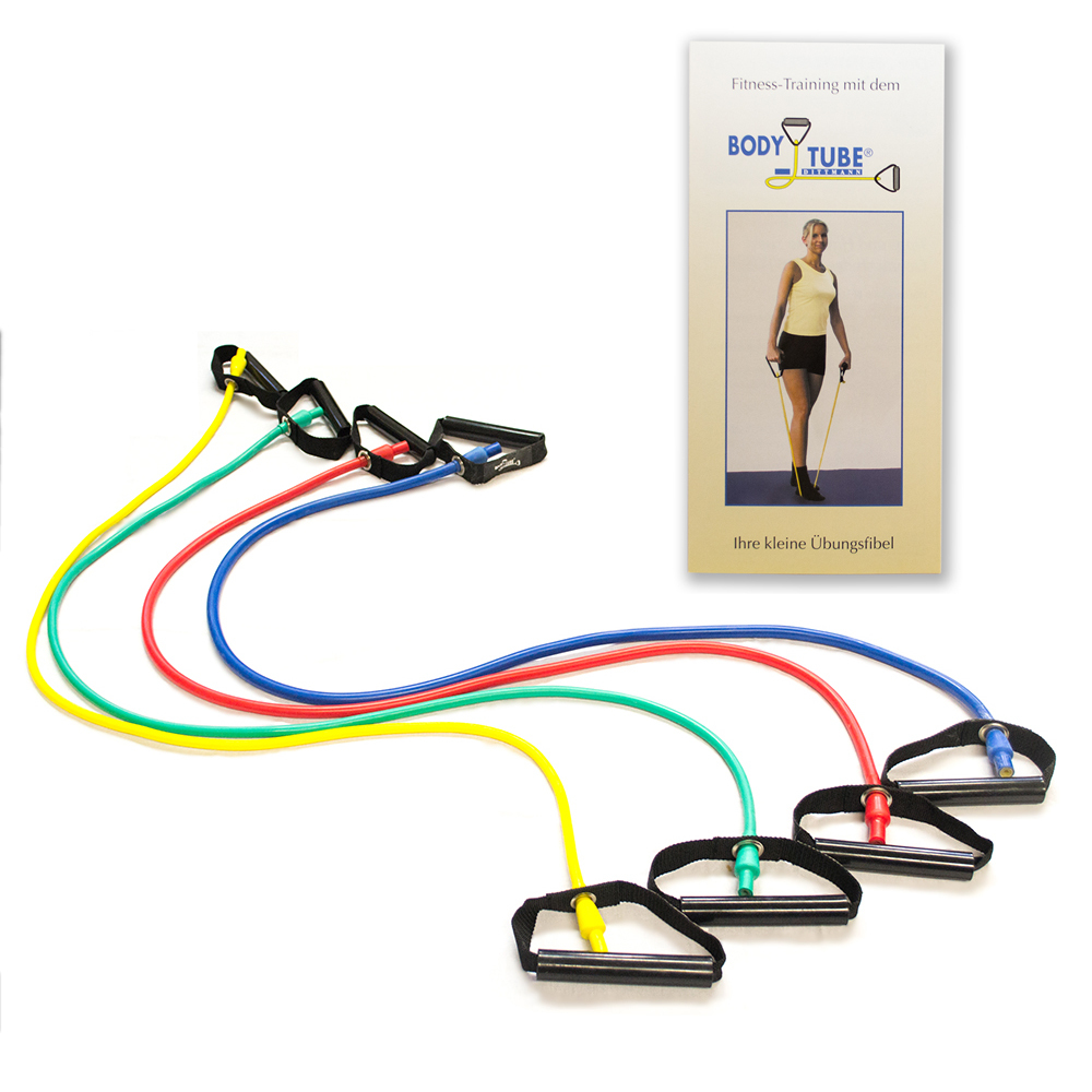 Dittmann BODY TUBE Expander Widerstand mit Plastikgriffen inkl. ÜBUNGSHEFT