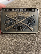 SHOOTING FOR OUR FUTURE NRA WHITTINGTON CENTER BELT BUCKLE NEW