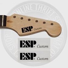 ESP Custom Waterslide Guitar Neck Headstock Decals Set of 2