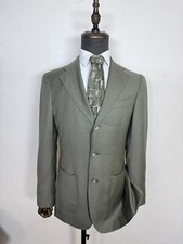 SuitSupply Havana Tulip Mid Green Pure Wool Suit jacket Blazer 3 Button US 36R