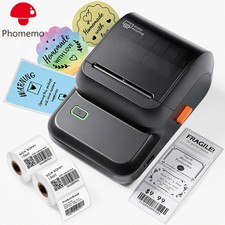 Thermal Label Maker Barcode Label Printer for Small Business with 2 Roll Papers