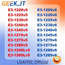 Intel Xeon E3-1230V5 1240V5 1245v5 1270V5 1280V5 1260LV5 1230V6 1240V6 1270V6