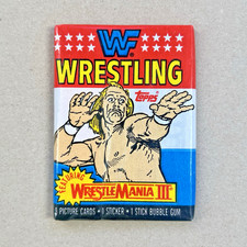 WWF Wrestling ft. WrestleMania III (1987) Trading Cards Booster Topps Hulk Hogan