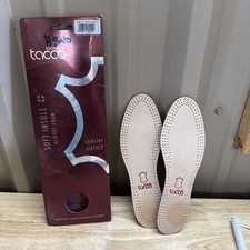 TACCO Soft Leather Insoles Arch Supports Shoe Inserts W 5/6 Luxus Plus Free Ship