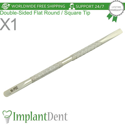 Skin Pusher Stainless Steel Double Sided Flat Round Square Tip Professional Tool