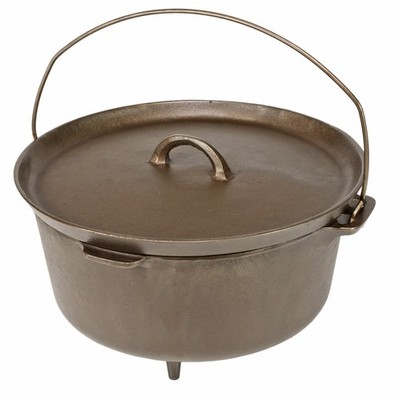 Griswold (Wagner) No 10 Cast Iron Chuckwagon Dutch Oven Restored Condition
