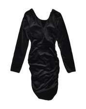 VINTAGE Womens Bodycon Dress UK 6 XS Black Polyester NQ08