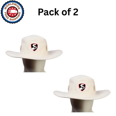 SG Panama Supreme Hat - Natural Off White Sun Hat for Cricket - (Pack of 2)