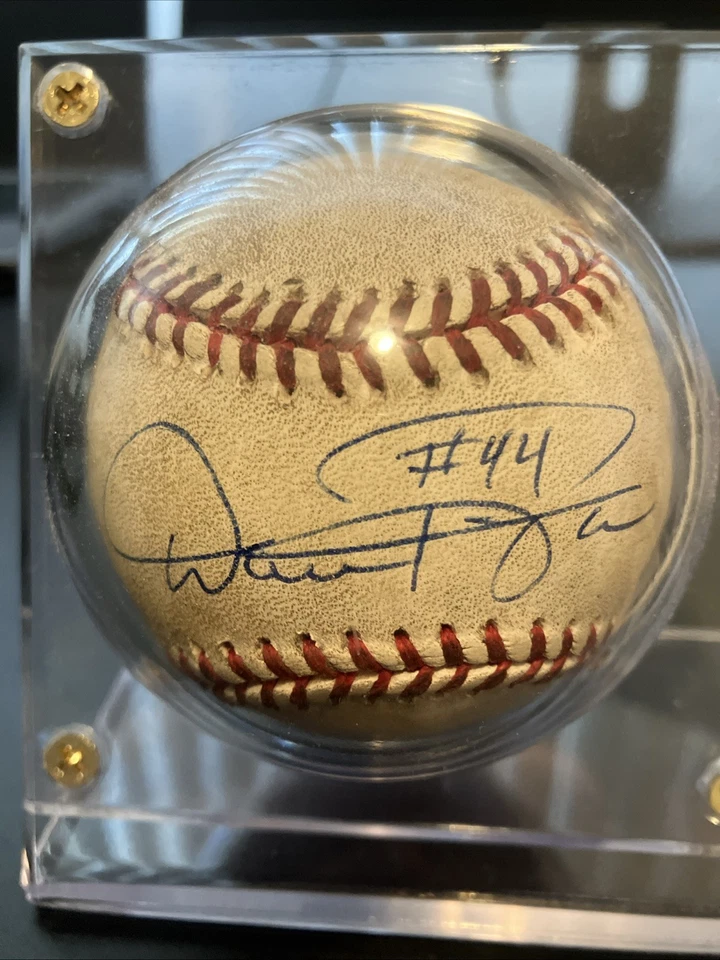 Béisbol autografiado por Dan Pasqua en pelota de la Liga Americana con tarjeta y exhibición Foto 2 de 4