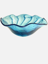 SALE  Signed studio art glass bowl