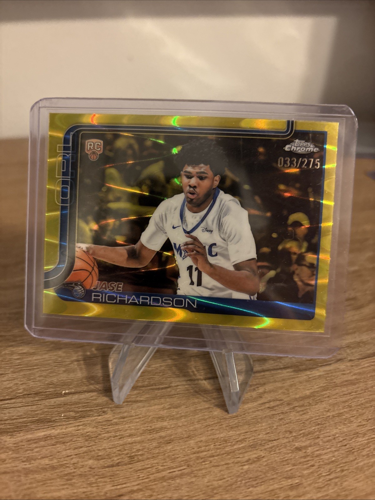 2025-26 Topps Chrome Jase Richardson Yellow RayWave Refractor Rookie /275 #275