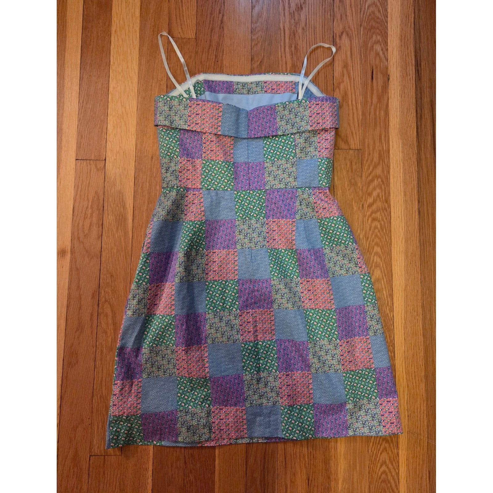 Vineyard Vines Pastel Cotton Patchwork Strapless … - image 6