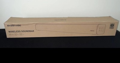 Evatronic Wireless Rectangular Soundbar Black Plastic with Remote Control