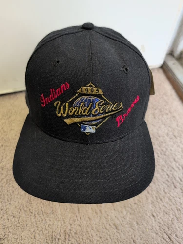 Vintage Atlanta Braves Hat Cap Cleveland Indians 1995 World Series USA Snapback