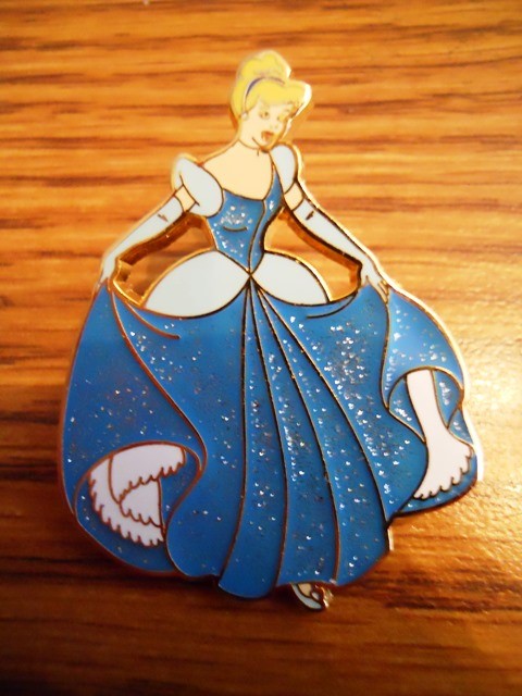 Princess Sparkle Glitter Dress Cinderella Re-Released 2009 Version Disney Pin
