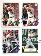 MIKE TROUT - 2021 TOPPS, HOLIDAY PARALLEL, UPDATE (ASG) and '52 TOPPS REDUX
