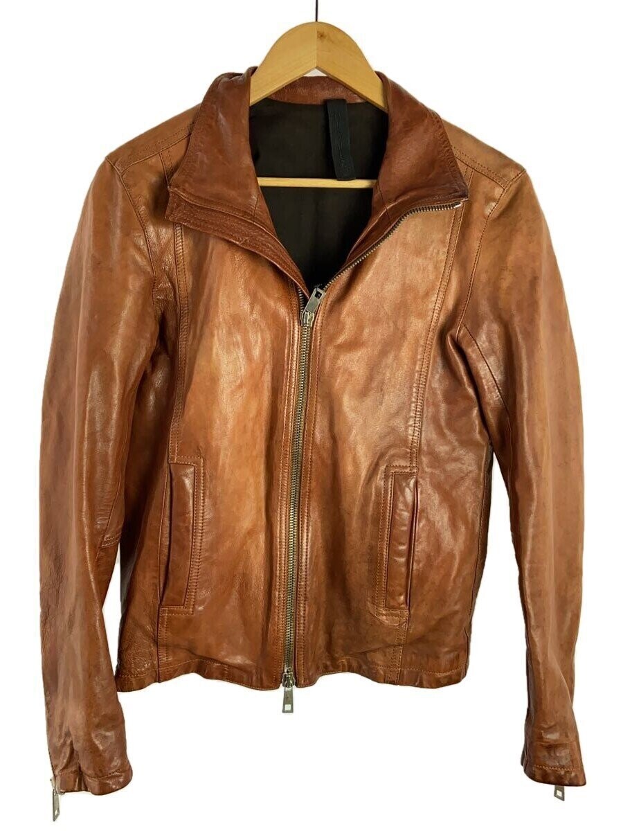 Musher Leather Jacket Blouson in Brown Distressed Style 1266