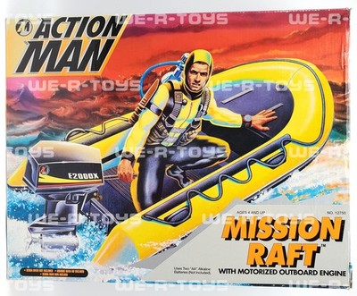 Action Man Mission Raft with Motorized Outboard Engine Kenner