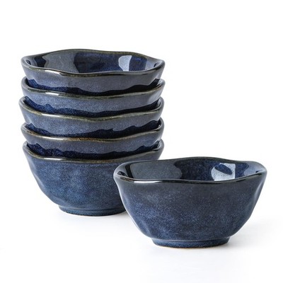 Ceramic Small Dessert Bowls Set - 10 oz, Set of 6, Microwave, Oven and Dishwa...