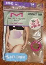NIP Womens Maidenform Flexees Shapewear Suntan Firm High Waist Brief Panty 3XL