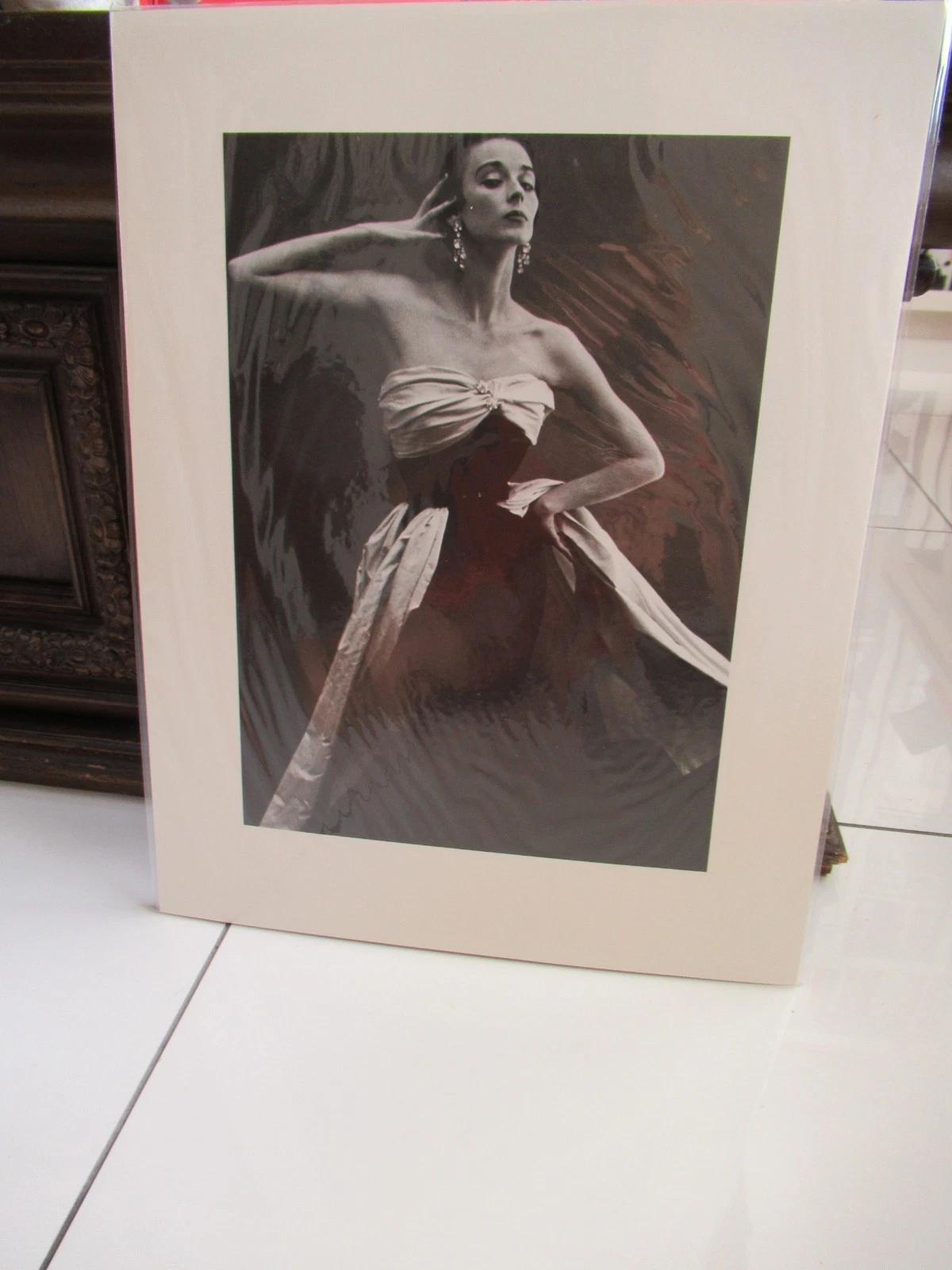 Abito Vintage Richard Avedon Stampa Dorian Leigh Balenciaga Duotone 1949 Mat 16x20 CA