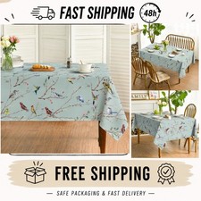 Horaldaily Spring Tablecloth 52 x 70 in Rectangular Birds Green