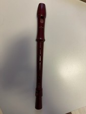 Vintage LEOMA Soprano Recorder Made in W. Germany Burgundy School Flute 12.5&rdquo;