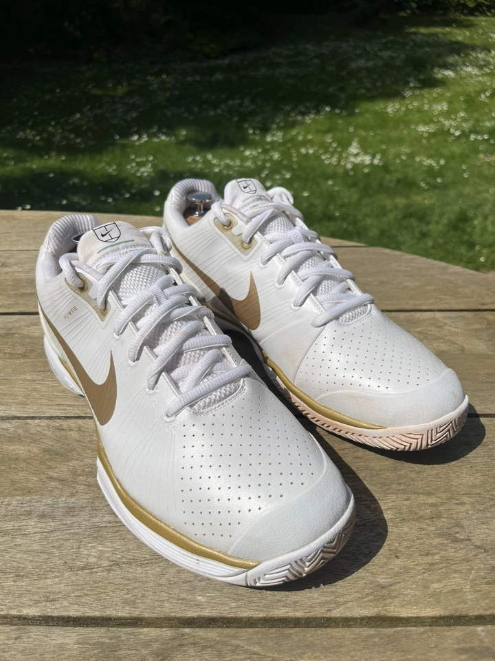 Nike Air Vapor 8 Lunarlon Roger Federer - White, Gold - T45,5 - Photo 1/4
