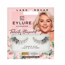 Image of x3 Eylure Felicity Hayward Tiger’s Eye False Eyelashes Fluttery + Glue - 3 PACKS