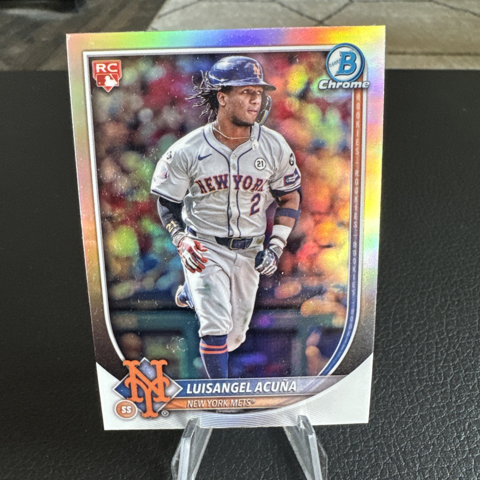 Luisangel Acuna 2025 Bowman Chrome #83 Red Logo Rookie Redemption RC