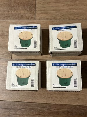 LEW Electric 812-DFB Wood Floor Box Kit Aluminum Cover Cast Iron - LOT OF 4 NEW