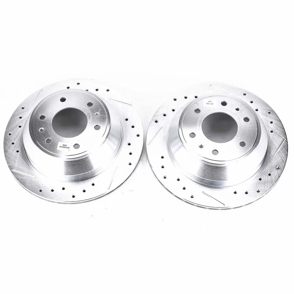 Power Stop Brake Rotors For GMC Envoy XUV 2004 2005 Rear Evolution Drilled - Image 2 of 4