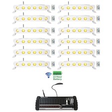  12 Rockville BEST STRIP 60 White Light Bars 384 Ch. Wireless DMX Controller