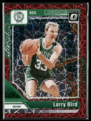 Larry Bird Donruss 2024-25 Donruss Optic #243 Red Velocity SN #/299