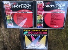 Lot 3 dif CD G Sound Choice POP/ROCK Karaoke Spotlight 1970s 80s RARE VG 