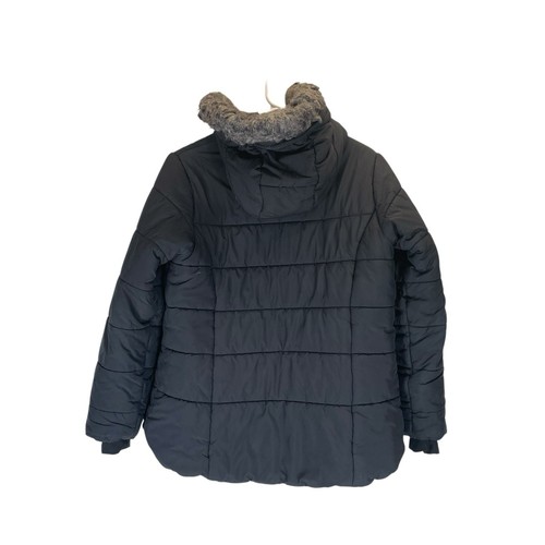 Columbia Puffer Coat Youth XL 18/20 Black Lined Full Zip Hooded Snow Ski Jacket - Picture 4 of 13