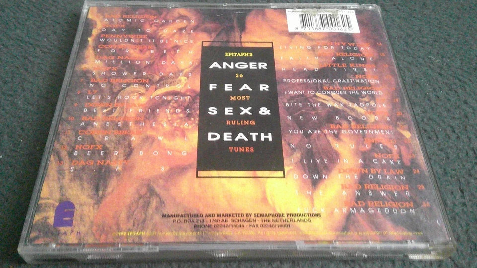 CD MORE SONGS ABOUT ANGER,FEAR,SEX & DEATH (EPITAPH 1992/PUNK/BAD RELIGION/NOFX) - Bild 2 von 2