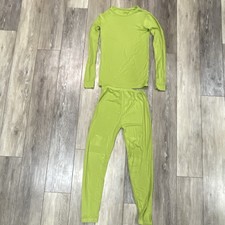 Kickee Boys Size 14 Green Bamboo Long Sleeve Pajama Set
